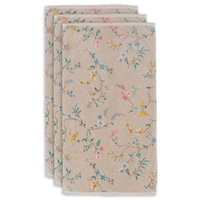 Pip Studio Les Fleurs Handtuch - 3er Set - khaki - 3er Set: 55x100 cm