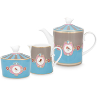 PiP Studio Love Birds Tee Set - 3-teilig - blue-khaki - 3er-Set