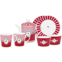 PiP Studio Love Birds Tee Set - 7-teilig - red-pink - 7er-Set
