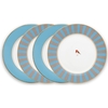 PiP Studio Love Birds Teller - 4er Set - blue-khaki - 4 Teller à Ø 21 cm
