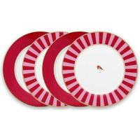 PiP Studio Love Birds Teller - 4er Set - red-pink - 4 Teller à Ø 21 cm