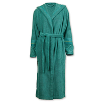 Pip Studio Soft Zellige Bademantel mit Kapuze - green - S