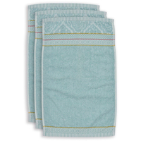 Pip Studio Soft Zellige Gästetuch - 3er Set - blue - 3er Set: 30x50 cm