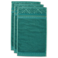Pip Studio Soft Zellige Gästetuch - 3er Set - green - 3er Set: 30x50 cm
