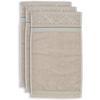 Pip Studio Soft Zellige Gästetuch - 3er Set - khaki - 3er Set: 30x50 cm