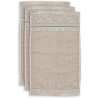 Pip Studio Soft Zellige Gästetuch - 3er Set - khaki - 3er Set: 30x50 cm