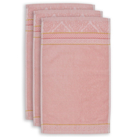 Pip Studio Soft Zellige Gästetuch - 3er Set - pink - 3er Set: 30x50 cm
