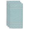 Pip Studio Soft Zellige Handtuch - 3er Set - blue - 3er Set: 55x100 cm