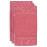 Pip Studio Soft Zellige Handtuch - 3er Set - coral - 3er Set: 55x100 cm