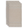 Pip Studio Soft Zellige Handtuch - 3er Set - khaki - 3er Set: 55x100 cm