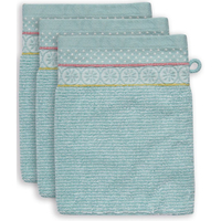 Pip Studio Soft Zellige Waschhandschuh - 3er Set - blue - 3er Set: 16x22x3 cm