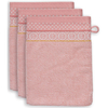 Pip Studio Soft Zellige Waschhandschuh - 3er Set - pink - 3er Set: 16x22x3 cm