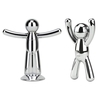 Umbra BUDDY Korkenzieher und Flaschenöffner - 2er-Set - chrome - 2 im Set: 16x5x20 cm