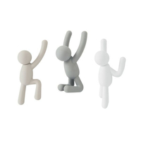 Umbra Buddy Wandhaken 3er-Set - assorted - grau/weiß - 3 Haken à 19 x 18 x 8 cm