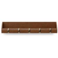 Umbra Cubby Multifunktionale Wandablage - walnut/warm gold - 43x7x8 cm