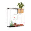 Umbra Cubist Regal quadratisch - Sand/Black - 38x38x11 cm