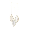 Umbra Dima Diamond Spiegel 3er Set - matte brasse - 3 Stück à 29 x 18 x 1, 5 cm