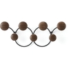 Umbra Dotsy 7 Wandhaken-Garderobe - walnut - 43x10x17 cm