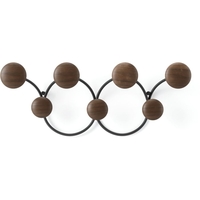 Umbra Dotsy 7 Wandhaken-Garderobe - walnut - 43x10x17 cm