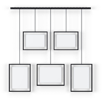 Umbra Exhibit Bilderrahmen-Set - black - 69x66x3 cm