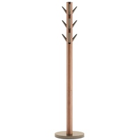 Umbra Flapper Garderobenständer - walnut/warm gold - H 169 cm - 39x39 cm