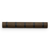 Umbra Flip Garderobenhaken L - Black/Walnut - 51x3x6 cm