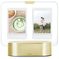 Umbra Glo Bilderrahmen mit LED-Beleuchtung - matt brass - 15x14x6 cm