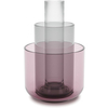 Umbra Layla Vase - 3er Set - purple,  smoke,  clear - 3er Set: 15x15x13 cm,  10x10x18 cm,  7x7x23 cm