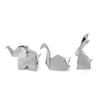 Umbra Origami Ringhalter 3er-Set - chrome - 7, 5 x 6, 5 x 3, 2 cm