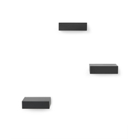 Umbra Showcase Wandregal 3er Set - black - 3 Stück à 10 x 2, 5 x 7, 5 cm