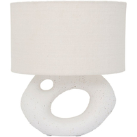 Urban Nature Culture Re-Discover S Tischlampe - white/natural - Ø 23 cm - Höhe 27 cm