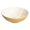 Urban Nature Culture Ruka Stripes Schüssel - white-mustard - Ø16 cm - Höhe 5, 5 cm