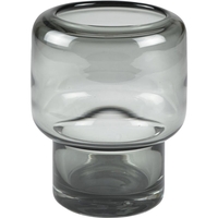 Villa Collection Glass Vase - grey - 13, 5x17 cm