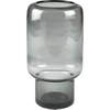 Villa Collection Glass Vase - grey - 14x26 cm