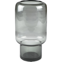 Villa Collection Glass Vase - grey - 14x26 cm