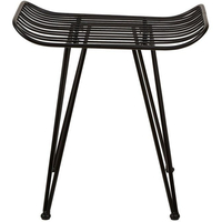 Villa Collection Natural Stone & Black Nordic Hocker - 2er Set - schwarz - 2 Stühle à 45x35x41 cm