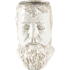 Villa Collection Stoneware Vase/Blumentopf Skulptur - white - Höhe 23 cm