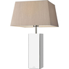 Villeroy & Boch Prag Tischleuchte eckig - silber,  beige - Höhe 53 cm – 32 cm