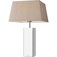 Villeroy & Boch Prag Tischleuchte eckig - silber,  beige - Höhe 53 cm – 32 cm