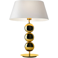 Villeroy & Boch Sofia Tischleuchte - Edelstahl gold/weiß - Schirm-Länge 40 cm - Höhe 55 cm
