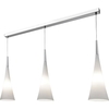 Villeroy & Boch Stockholm Pendelleuchte - chrom/weiß - Ø 16, 5 cm - Höhe 150,  Länge 115 cm