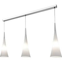 Villeroy & Boch Stockholm Pendelleuchte - chrom/weiß - Ø 16, 5 cm - Höhe 150,  Länge 115 cm