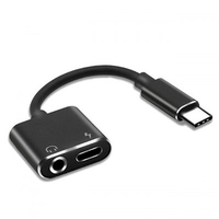 2 In 1 Type C To 3.5mm Headphone Adapter Audio Adapter Cable Charging Music Distribution Data Cable