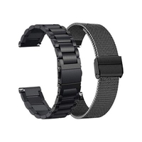 2 Pack Stainless Steel And Mesh Strap Bracelet Replacement Set for Huami Amazfit Bip Amazfit Bip lite Amazfit GTS