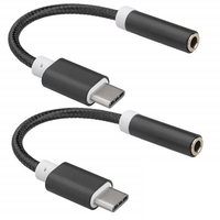 2 Pack USB C to 3.5 mm Headphone Jack Adapter Type C 3.1 Male to 3.5mm Female