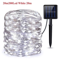 200 LED Solar String Light Waterproof LED Copper Wire String Holiday Outdoor Led Strip Lamp For Christmas Party Decoration Lights