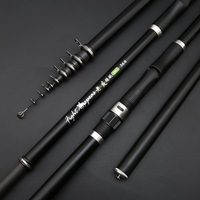 2019 Portable Rock 2.4m 3.6m 4.5m 5.4m 6.3m 7.2m Carp Rod Telescopic Sea Fishing Rod Spinning Rod Carbon Fiber Ultralight Hard