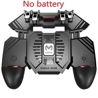 2020 New AK77 PUBG Helper Controller Mobile Phone Radiator Six Fingers Link Game Button Physical Compression Quick Release Handle