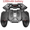 2020 New AK77 PUBG Helper Controller Mobile Phone Radiator Six Fingers Link Game Button Physical Compression Quick Release Handle