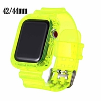 2020 New Transparent iWatch Band Strap with Rugged Bumper Case Compatible with Apple Watch 44mm iWatch Series 5 4